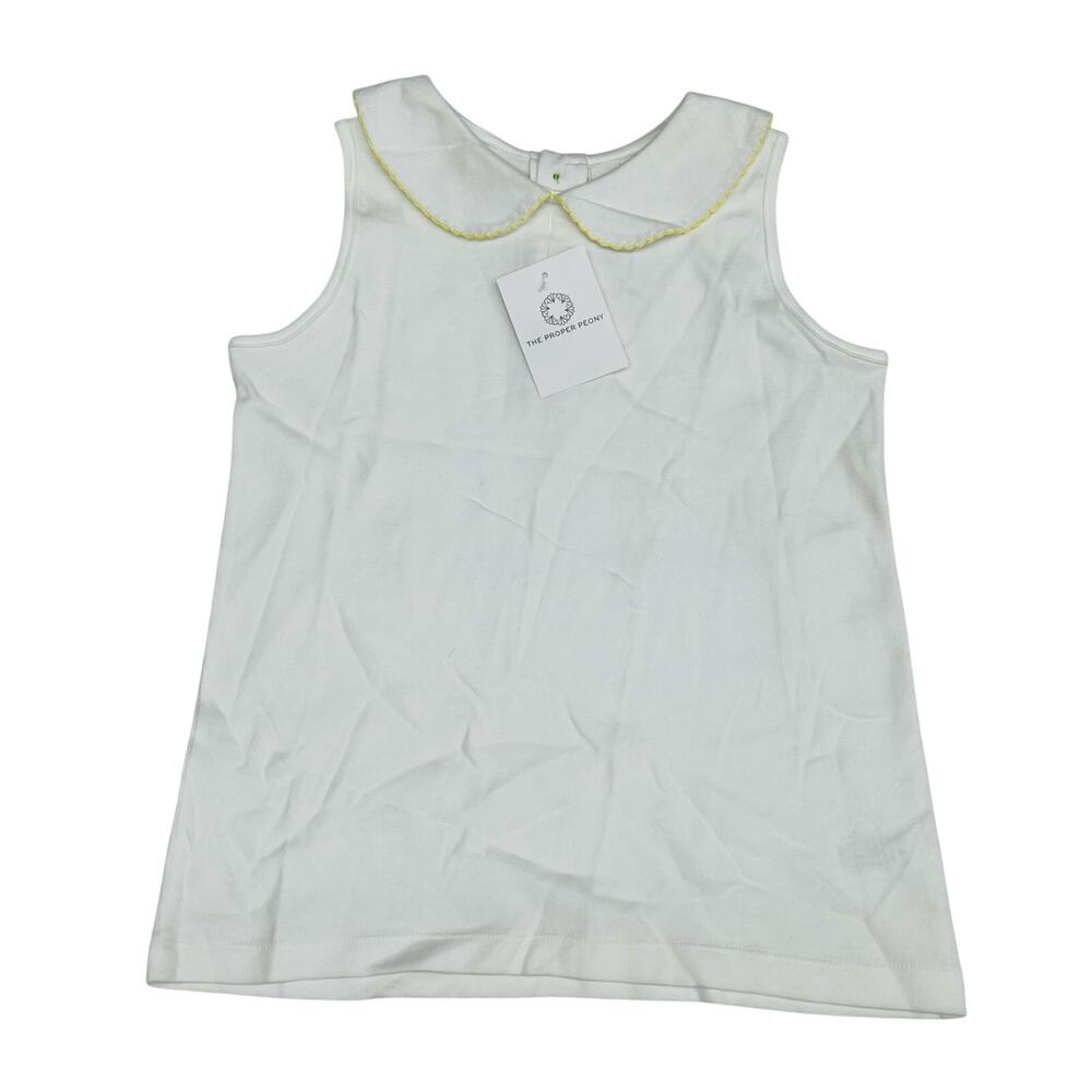 NWT TPP Size 5 Proper Girl Shirt with Yellow Trim